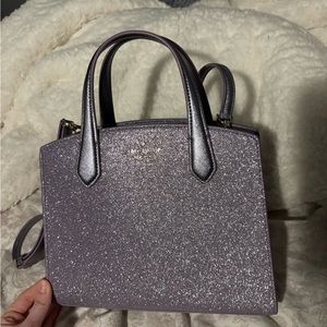 Kate Spade Glitter Satchel with crossbody strap